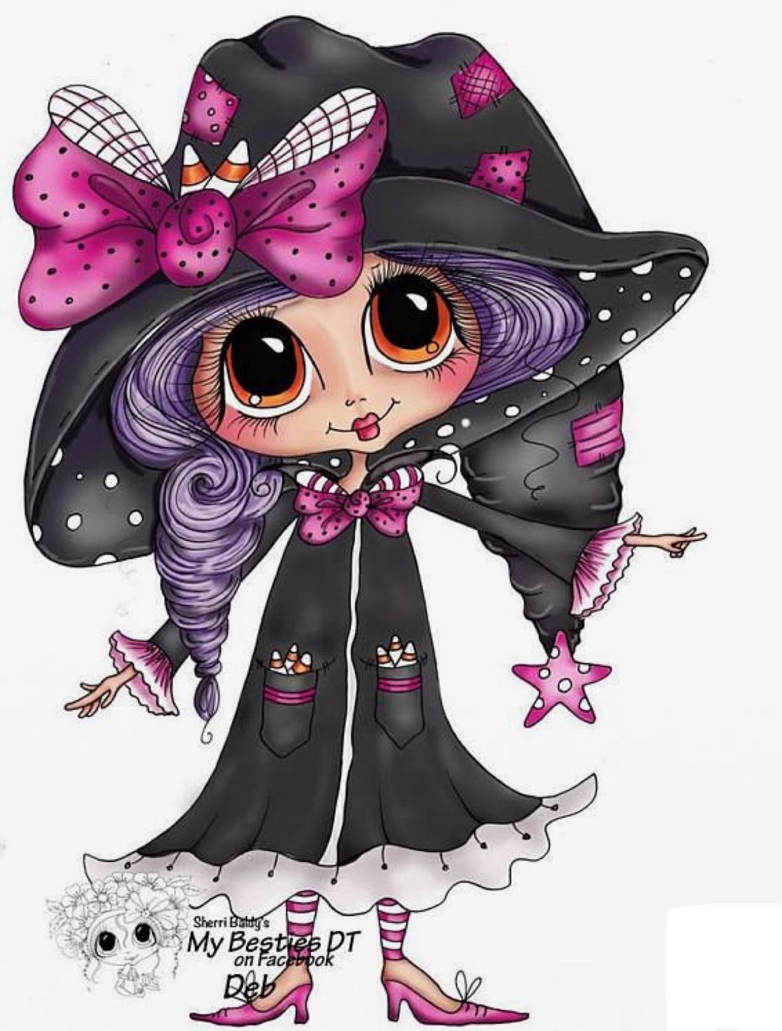 10x8 Little girl with purple hair Transparent Clear Stamps for Scrapbooking for DIY Card Making Cutting Crafts Stencil