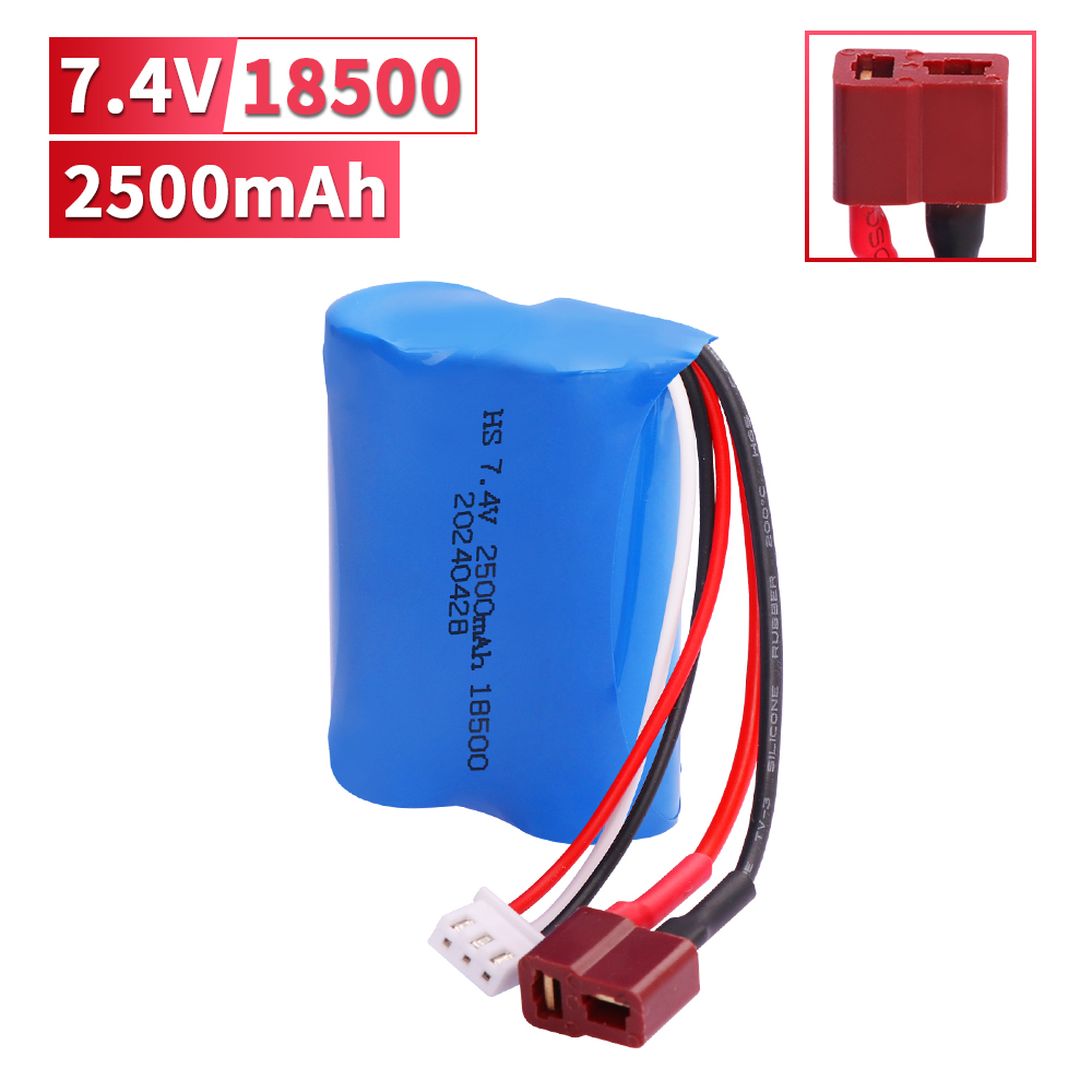 18500 2500 mAh 7.4 V batterij met Oplader Voor HBX 16889 16889A 16890 16890A SG1601 SG1602 1/16 RC vrachtwagen/auto onderdelen Batterij