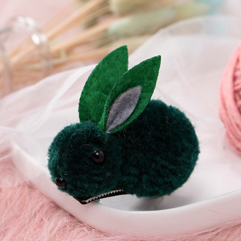 Korean Elastic Rubber Bunny Hair Clip Ball Rabbit Hair Ring Female Hair Tie Cute Hairpin Rope Children Hair Accessories: 4