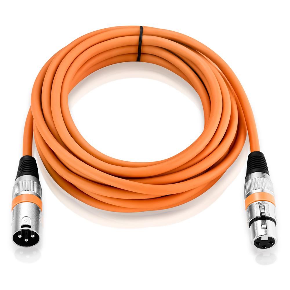 Bochara XLR Cable Male to Female M/F 3Pin OFC Audio Cable Foil+Braided Shielded For Microphone Mixer Amplifier 1m 2m 3m 5m 10m