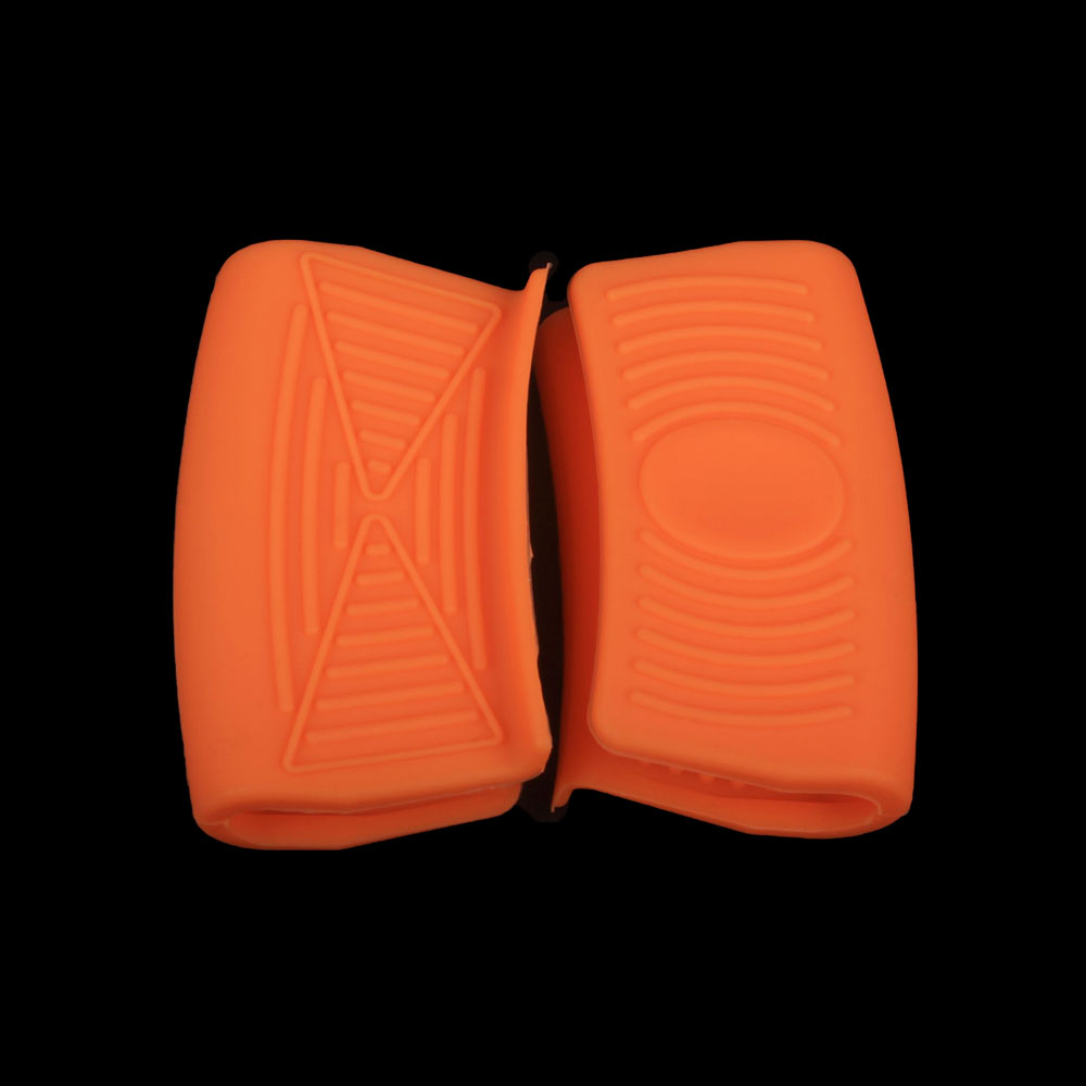 Silicone world Grip Silicone Pot Holder Sleeve Insulation Non Slip Pot Glove Anti-Scalding Pan Handle Cover Grip Kitchen Tools: Orange