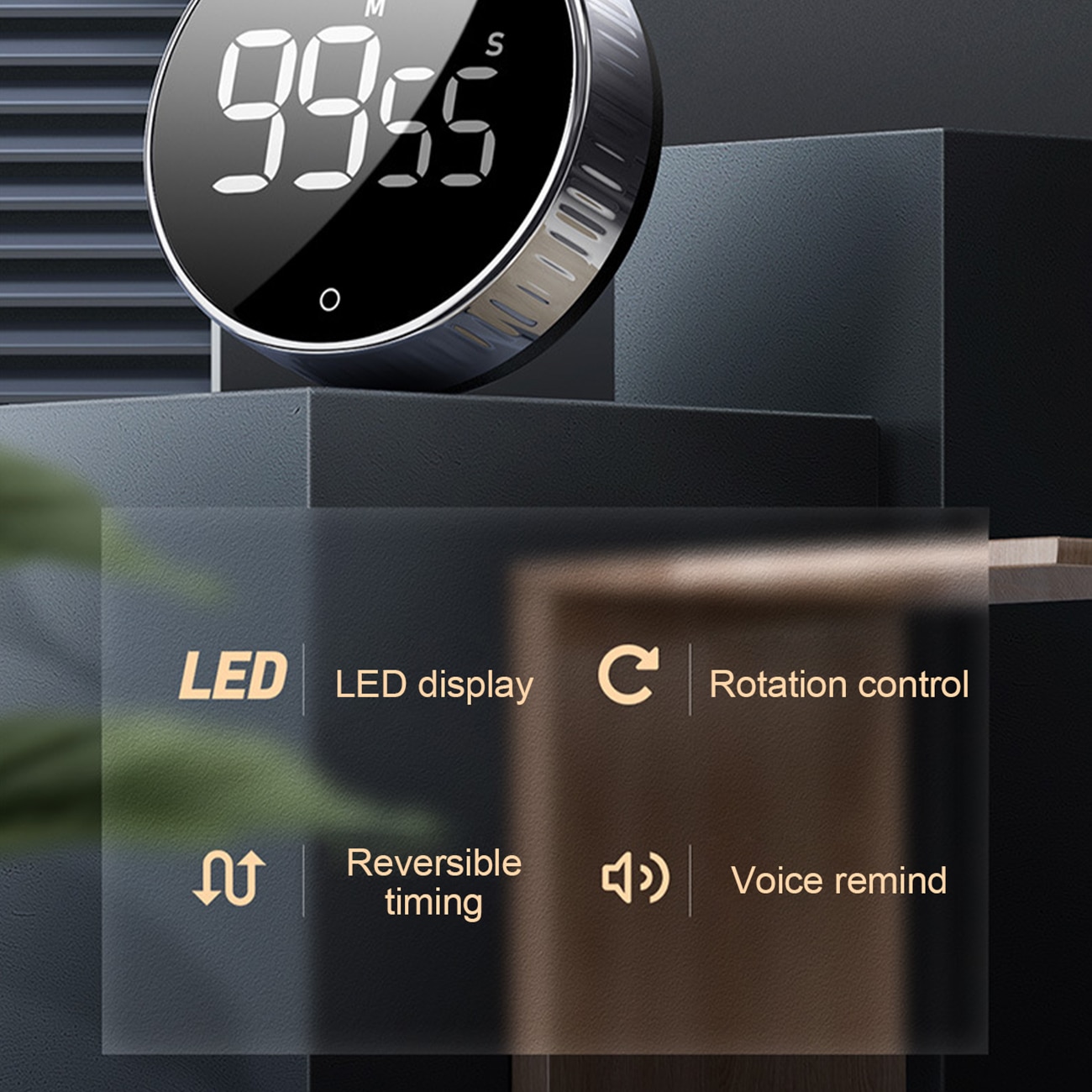 Multifunctional Timer Magnetic Digital Timer For Kitchen Cooking Shower Study Stopwatch LED Counter Alarm Clock Kitchen Timers