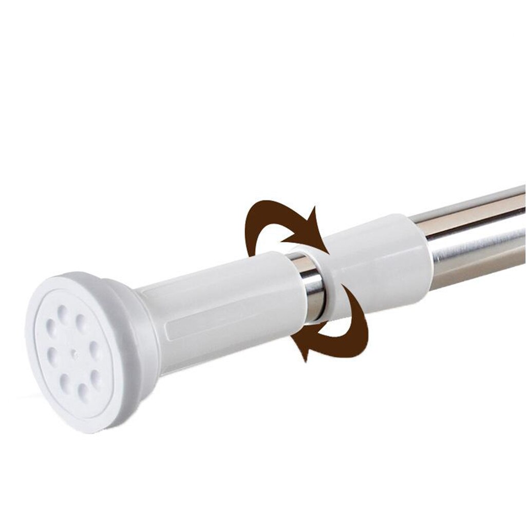 Telescopic Curtain Rod Stainless Steel Tension Rod Clothes Curtain Shower Adjustable Rod Pole Door Window Cabinet Rail Bar