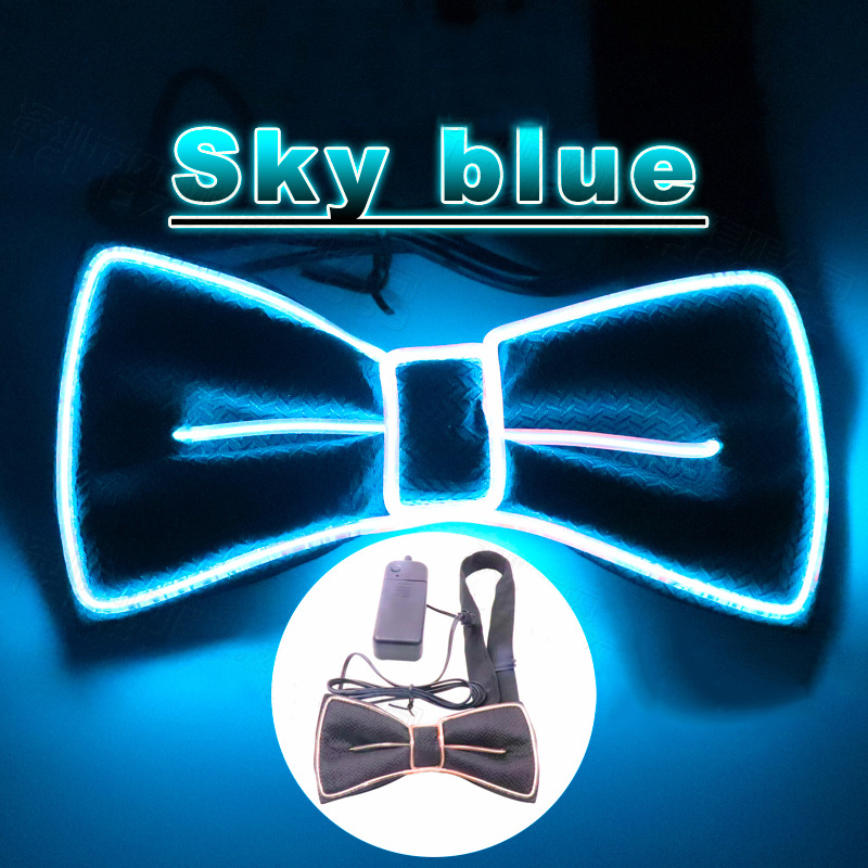Leuchtende LED-Hosenträger für Herren, Fliege, Unisex, elastisch, verstellbar, Hosenträger, beleuchtete LED für Musik, Festival, Kostümparty: Orange