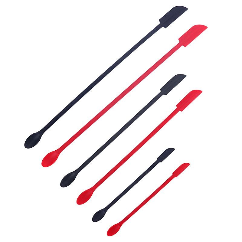 Anti-Stick Kitchen Pan, Mini Silicone Set, Cooking Spatula Set of 6 Pieces, Small Tip Spatula Jam Scraper, Baking Tool