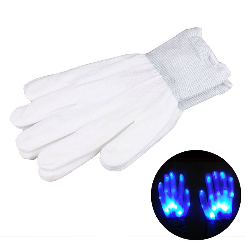 Party DJ Disco Festival LED Gloves Light Gloves Super Bright Fun Home Glow LED Light Gloves 1 Pair: Blue