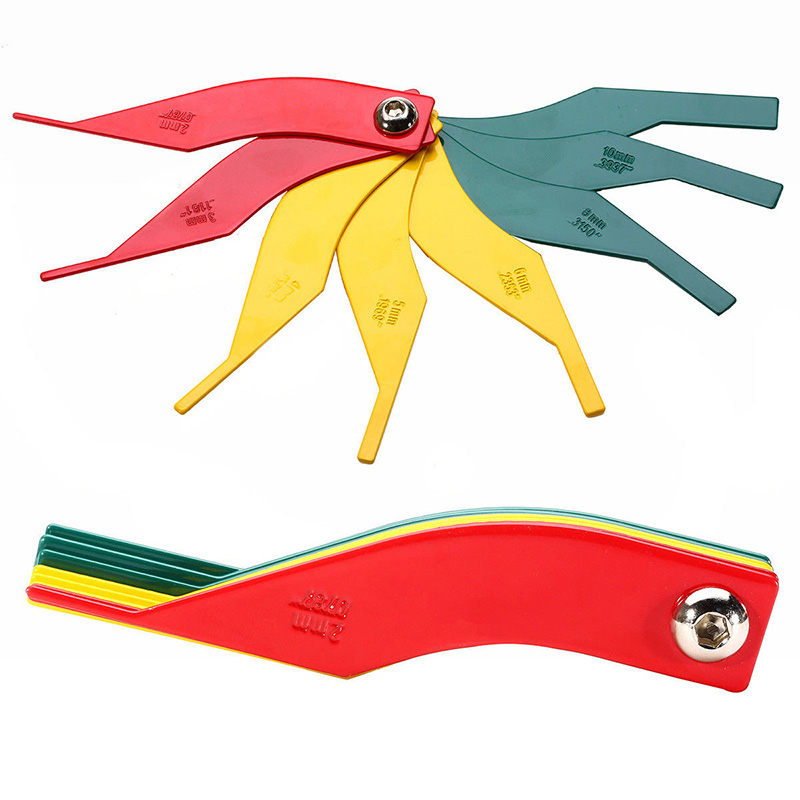Automotive Brake Ruler Pad Feeler Lining Gauge Measure Tool Equipment 8-In-1 A