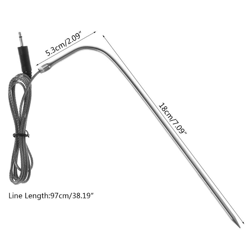 Waterproof Thermometer Hybrid Probe Replacement for Digital Cooking Food Meat Thermometer D15 21