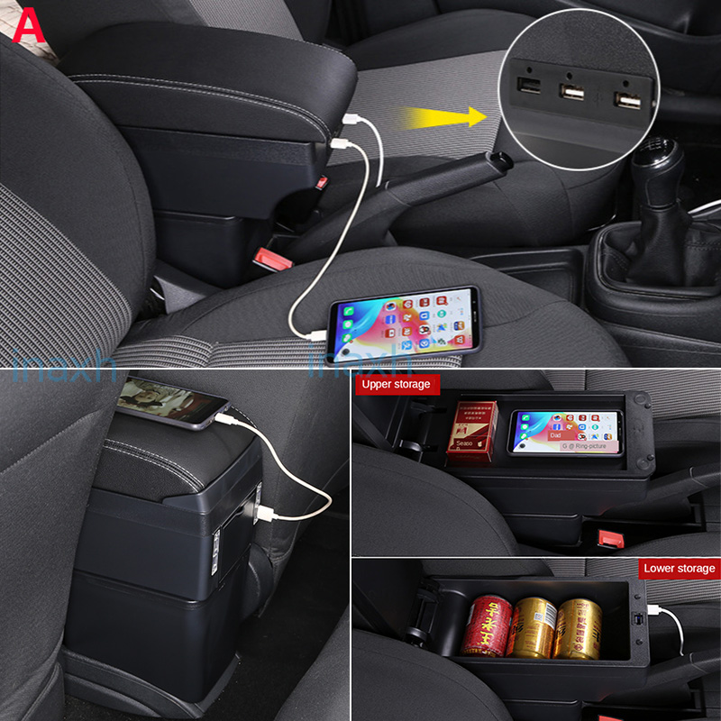 For Honda Jazz Armrest box For Honda Fit Jazz 1 Car Armrest 2003-2007 Arm Storage box car accessories 2003 2004 2005 2006 2007