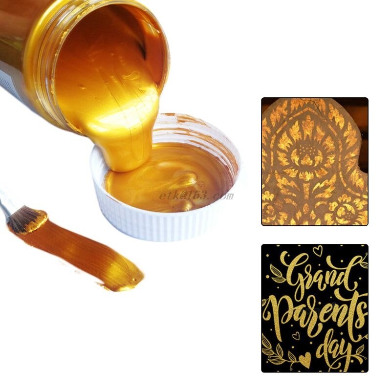 100ml akrylpigment metallisk maling tegning kunst diy håndlaget malerverktøy skoleartikler
