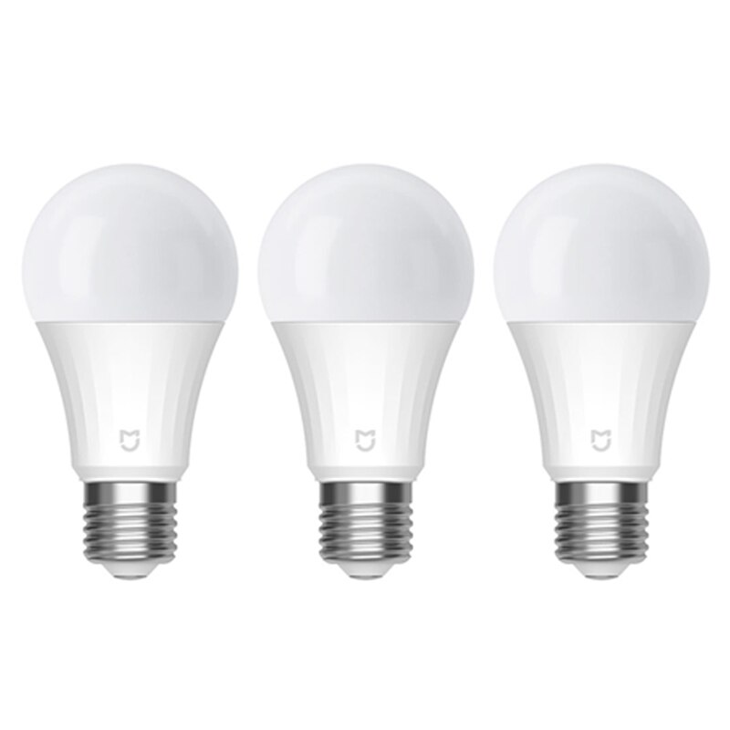 Xiaomi Mijia LED Smart Bulb Bluetooth Mesh Version 5W 2700-6500K Controlled By Voice Adjusted Color Temperature Smart Lamp: 3 PCS
