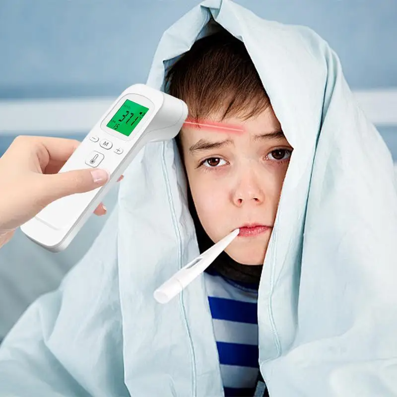 Thermomètre frontal médical sans contact, thermomètre numérique infrarouge, jauge de température infrarouge pour adultes et enfants, thermomètre de fièvre