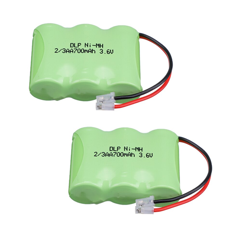 3.6v Ni-MH battery For Cordless Phone 2/3AA 3.6V 700mAh Ni-MH 2/3AA Rechargeable Battery Pack With Plugs For Cordless Phone: 2pcs