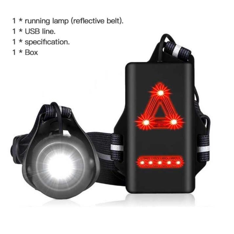 Buitenhardlooplamp, usb-oplaadbaar, borstlamp, bergbeklimmen nachtlooplamp, draagbaar waarschuwingslampje voor hardloopveiligheid: 03