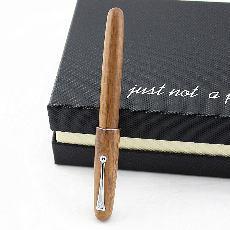 Jinhao Luxury Wood Fountain Pen Standard Metal Iraurita 0.7mm Fine Nib Calligraphy Ink Pens for Office Writing: S / Medium Nib 0.5MM