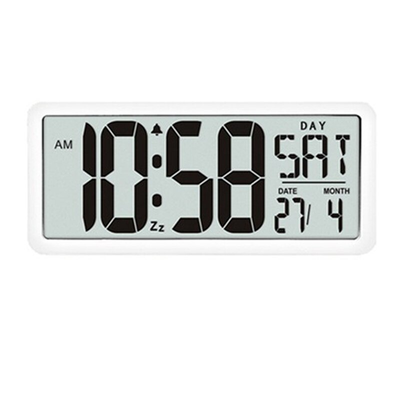 Square Wall Clock Series, Digital Jumbo Alarm Clock, LCD Display, Multi-Functional Upscale Office Decor Desk: Default Title