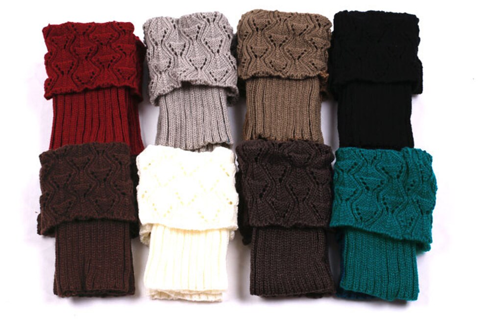 10 kolor długie kobiety dzianiny zimowe getry stałe zimowe skarpetki W7001 #