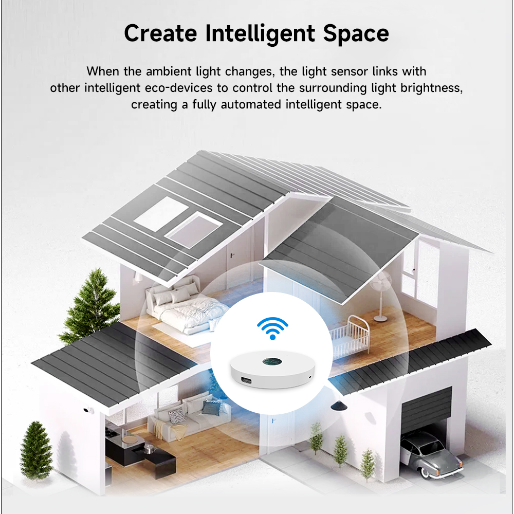 Tuya ZigBee capteur de lumière WiFi capteur de Luminance éclairage détecteur de luminosité maison intelligente App contrôle Tuya détecteur de lumière