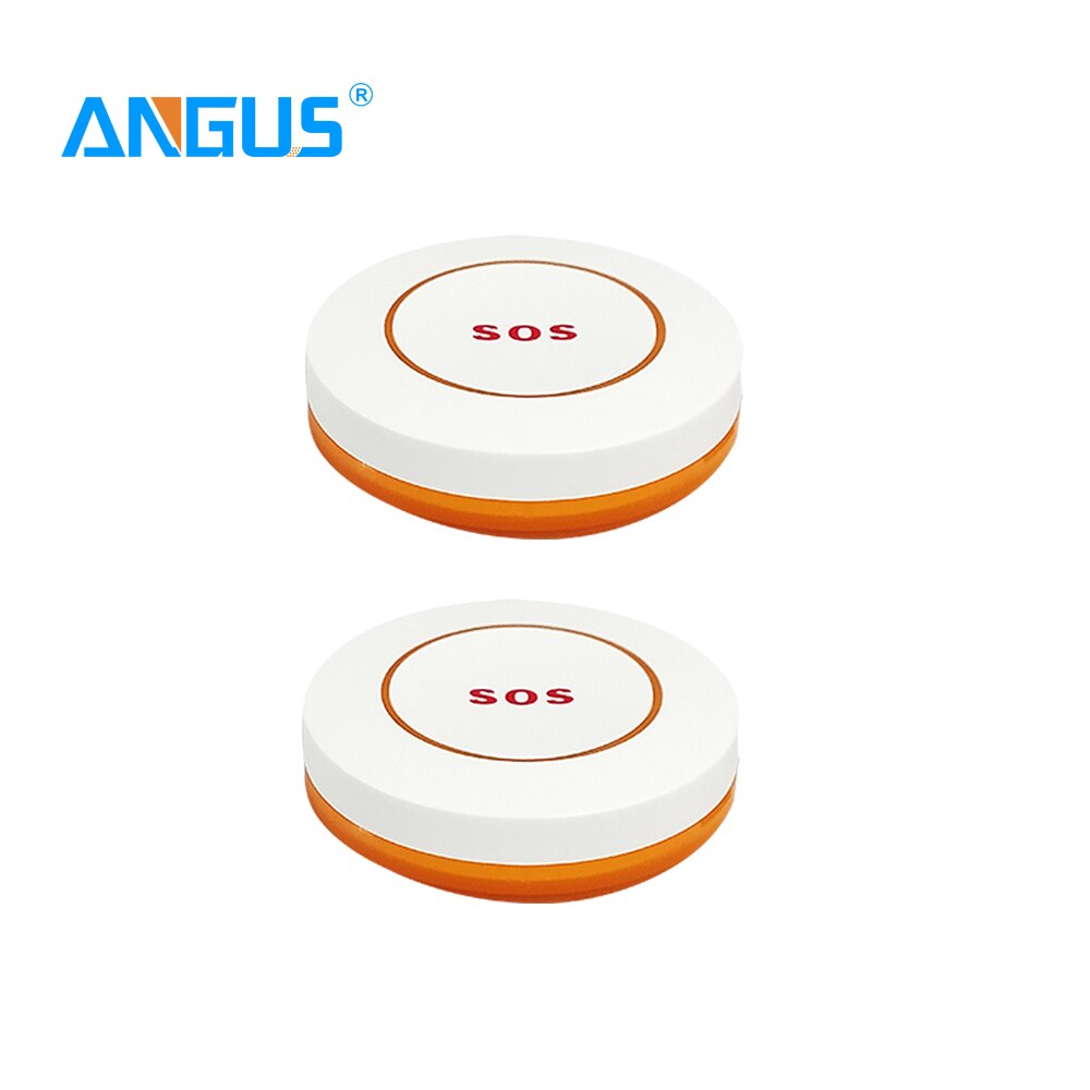 Angus trådløs sos-knap til nødsituationer smart call for help sikkerhed panik nødknap med 433 mhz hjem alarmsystem: 2 stk