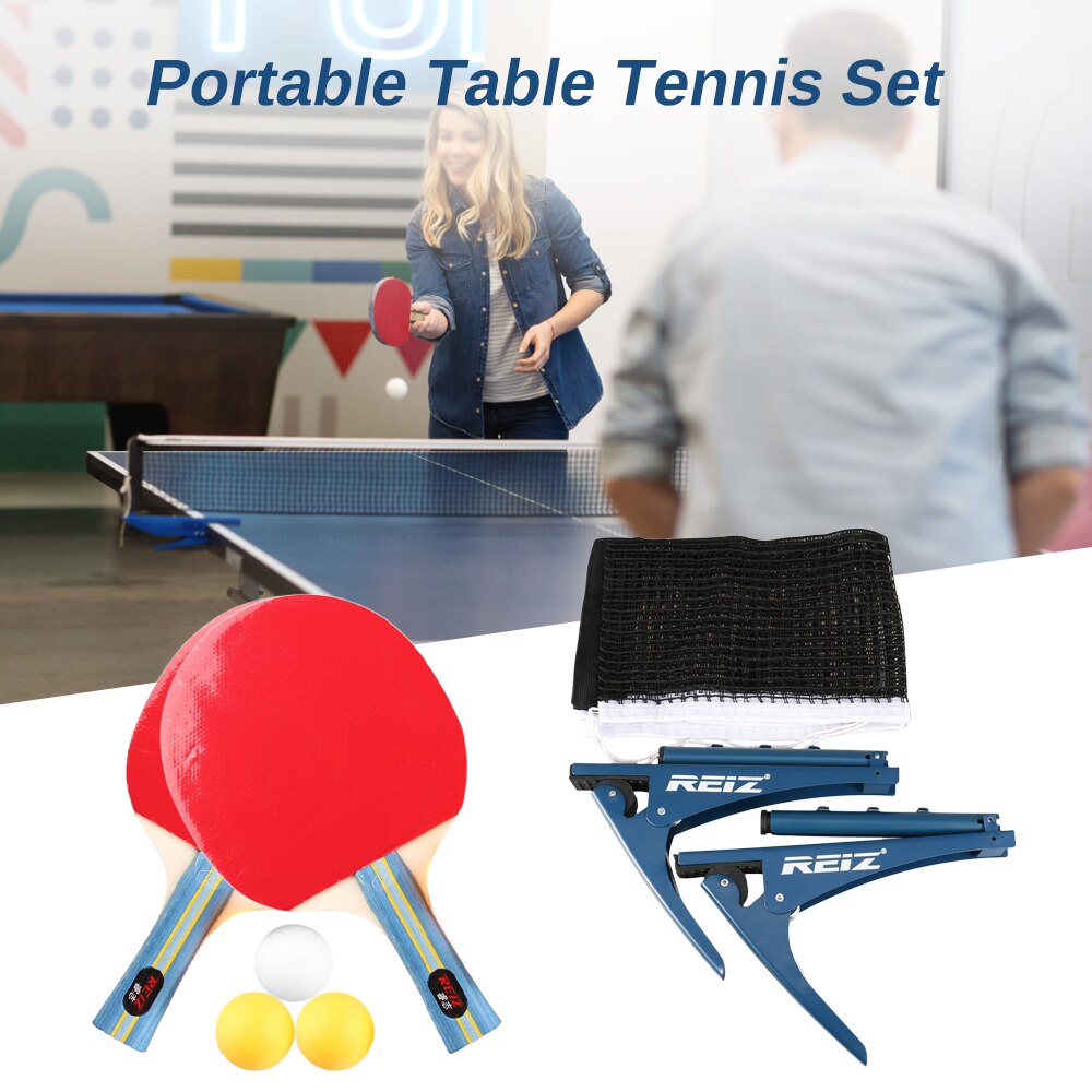 Inklapbare Tafeltennis Net Ping Pong Paddle Set met Tafeltennis Net Set Voor Indoor Outdoor Training Concurrentie