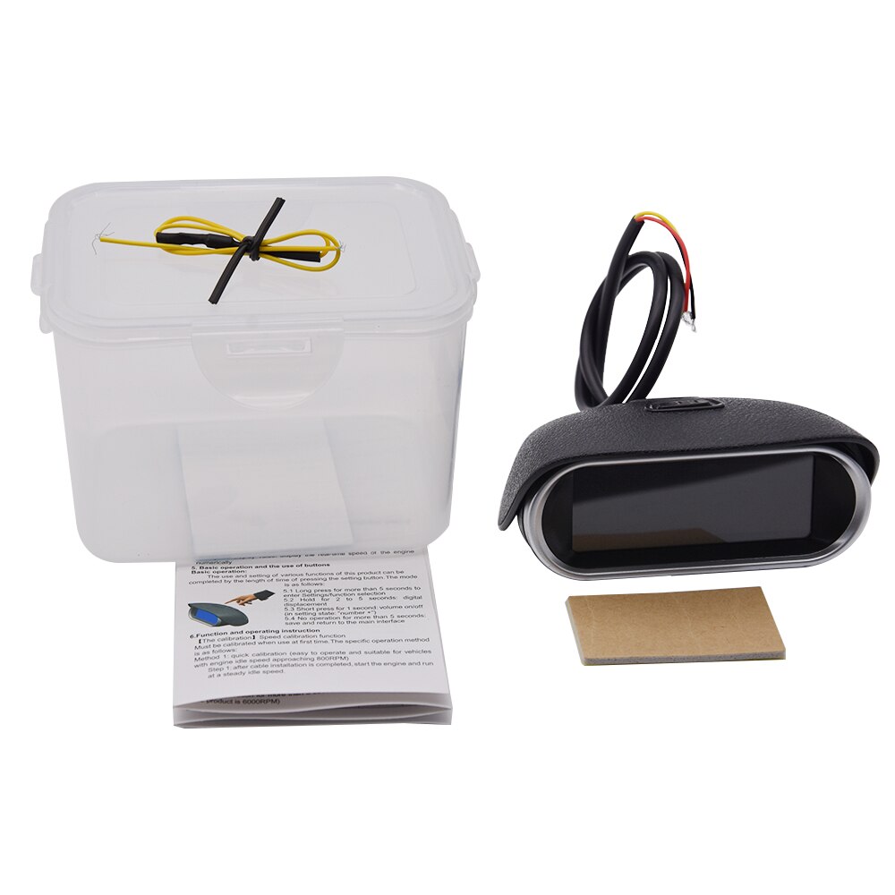 Universal Car truck digital Tachometer tacometro digital moto for 12v 24v Excavator Car Truck LCD 50-9999 RPM Tachometer