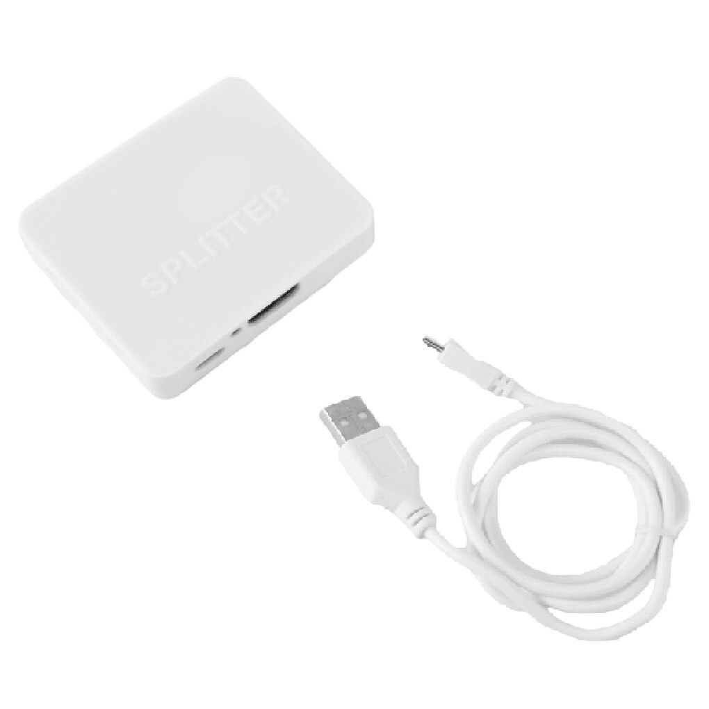 4K Splitter Full HD 1080p 4K Splitter 1 in 2 Out HD Amplifier Signal Distributor Divisor Switcher Amplifier Dual Display: White