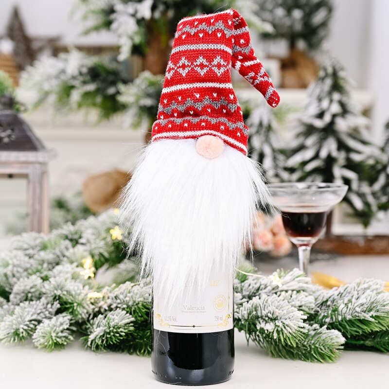 Bos oude man fles deksel kerst familie feest accessoires tafeldecoratie decoratieve wijnfles deksel: Hw2215b