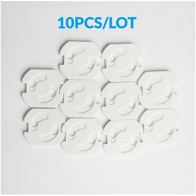 10Pcs/Set Baby Safety Rotate Cover 2 Holes EU Socket Cover Kids Electric Protection Socket Covers Plastic Baby Socket Protection: Default Title