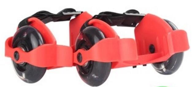Til børn blinkende rulle lille hvirvelremskive flashhjul skate sko blinkende rullesko: Rød