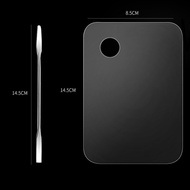 1Pcs Rvs Aquarel Verf Palet Lade Mengstaaf Spatel Set Voor Nail Art Schoolbenodigdheden Olieverf Make-Up gereedschap: 6 acrylic