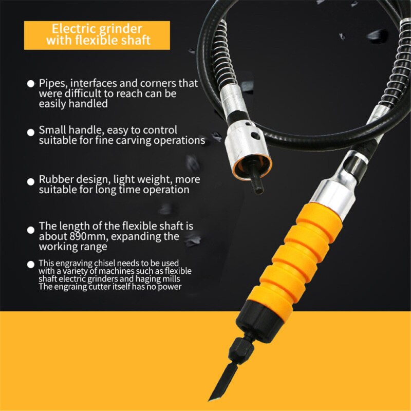 7 Pcs/8 Pcs or Flexible Shaft Alloy Electric Chisel Wood Carving Machine Woodworking Small Spanner with Tips Carpenter Tools