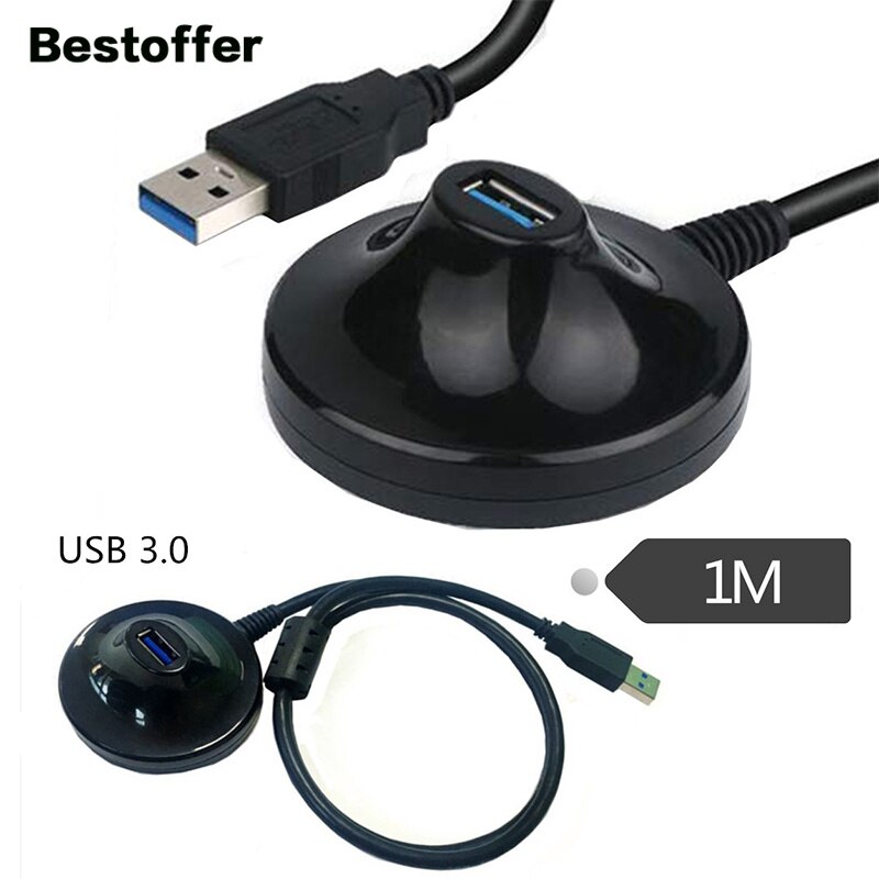 1 Meter Standard USB 3.0 Male to Female Extension Dock Station Docking Cable