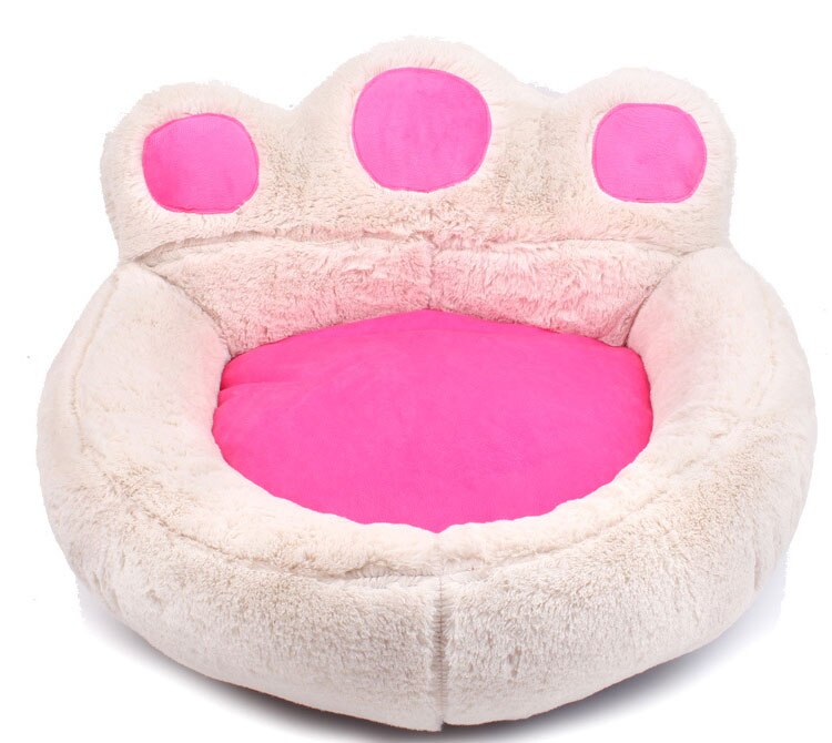 Cama cálida para mascotas, nido de Material suave para perros y gatos, sofá para cachorro, accesorios para invierno: white / S 40X45 cm