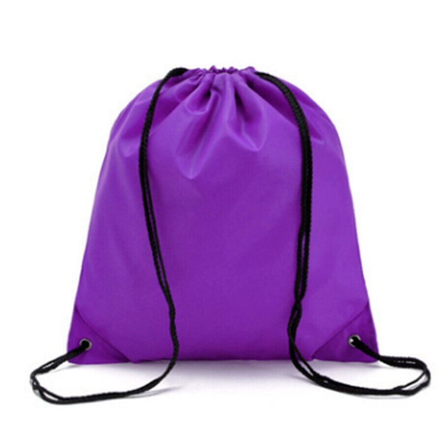 Sports Waterproof Drawstring Bags String Bag Printed Backpack Pull Rope Men Female Oxford Gym Casual Bag: Purple