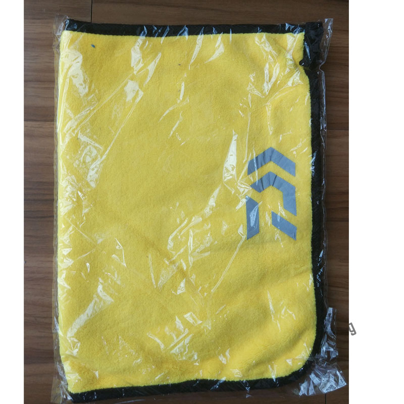 Fishing Handdoek Vissen Kleding Verdikking non-stick Absorberende Outdoor Sport Veeg Handen Wandelen Klimmen Vissen Gear: Yellow