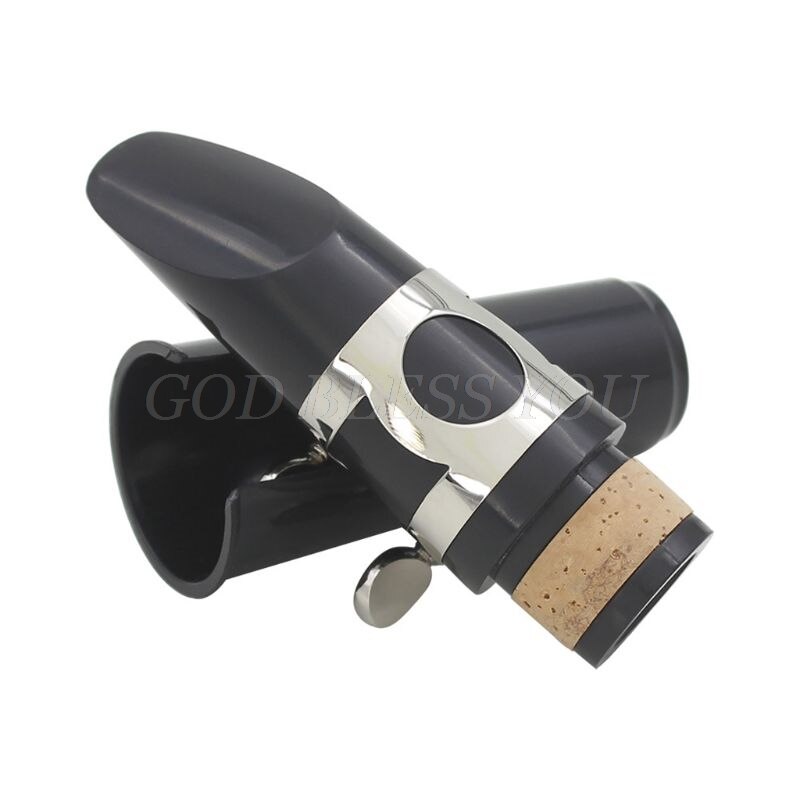 Kit de boquilla de clarinete con ligadura, una caña y tapa de plástico, color negro,