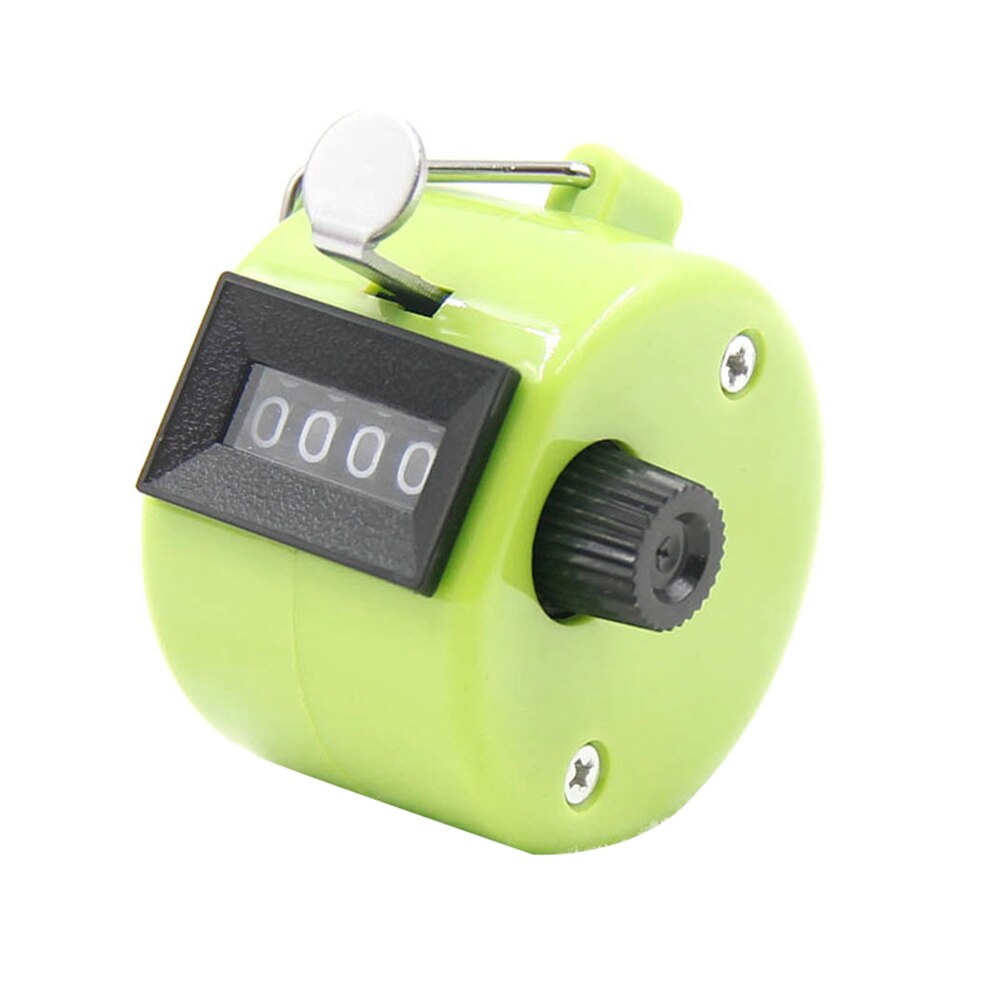 Clicker 4 Digit Number Counters Plastic Shell Hand Finger Display Manual Counting Tally Clicker Timer Soccer Golf Counter: Green