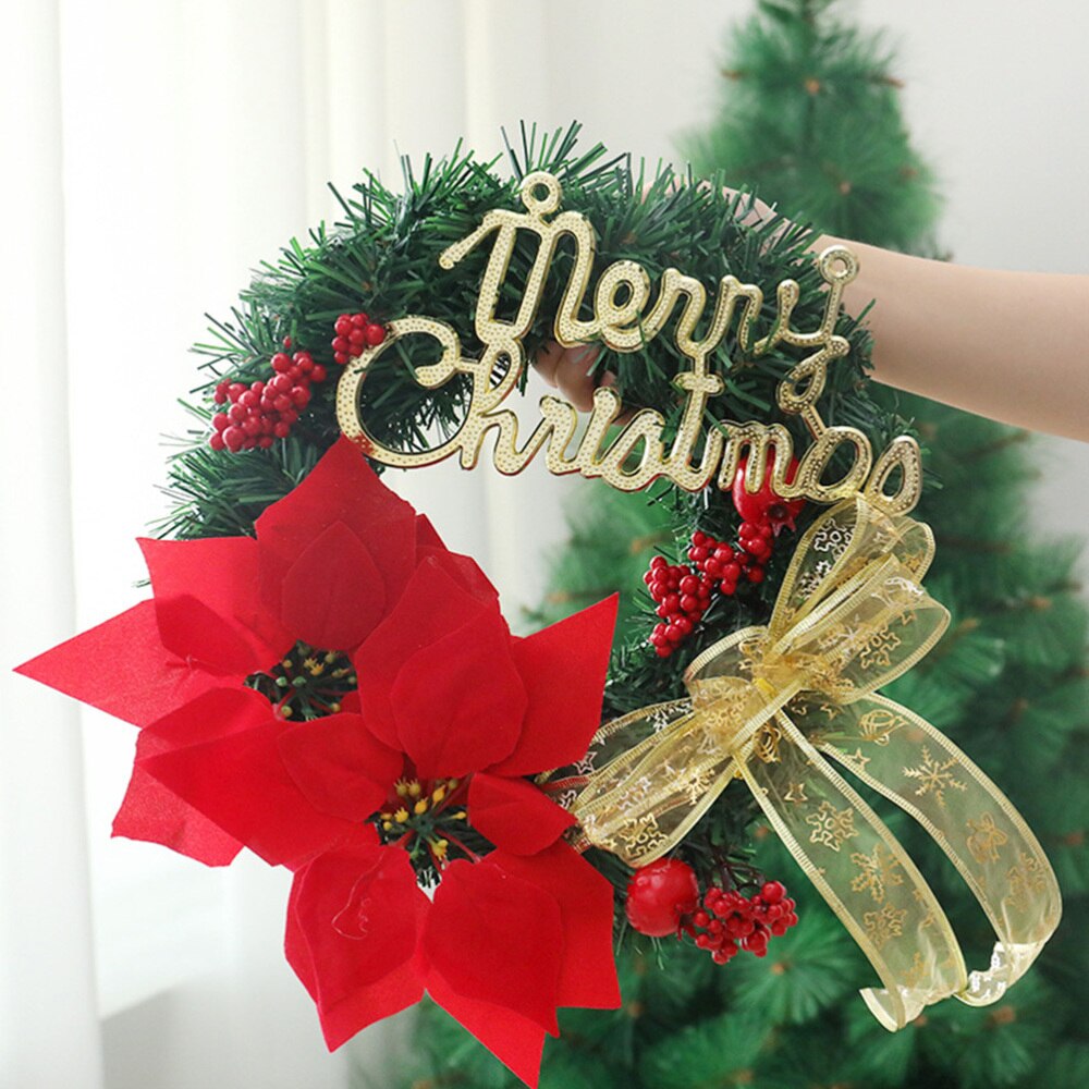 1pc xmas guirlande dekorativ krans fest krans pynt julepynt