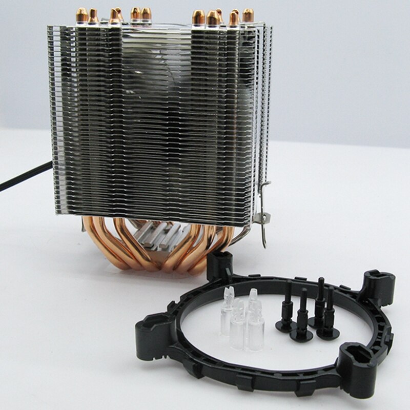 DELEFUN CPU Cooler 6 Pure Copper Heat Pipe Two Cooling Towers Cooling System 9cm CPU Cooling Fan CPU Radiator for AMD