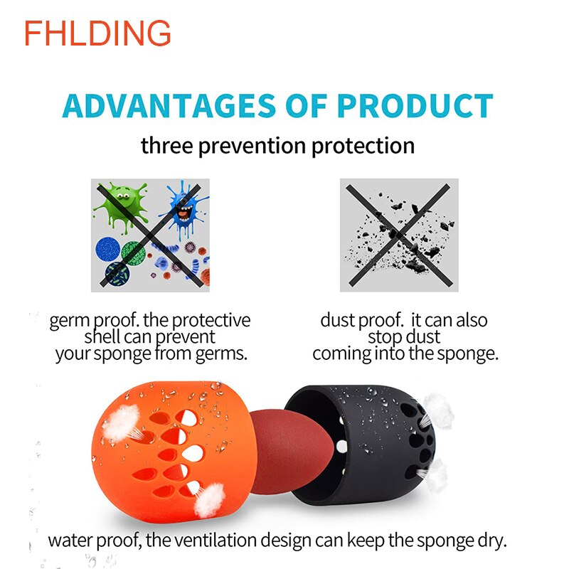 Soft Silicone Powder Puff Drying Holder Beauty Sponge Travel Case Puff Blender Sponge Egg Capsule Display Rack Egg Stand