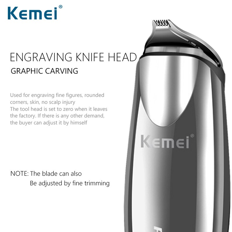 Kemei 0mm Baldheaded Hair Trimmer Powerful Electric Hair Clipper Shaver Modelling Hair Trimmer Razor KM-701