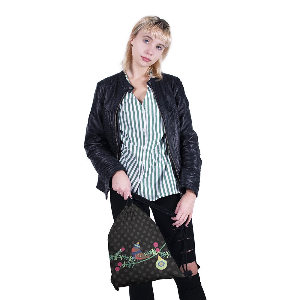 Pocke trope baglomme reb kvinder mænd taske juleserie bundle taske 3d digital printet tegneserie juletape skuldertaske