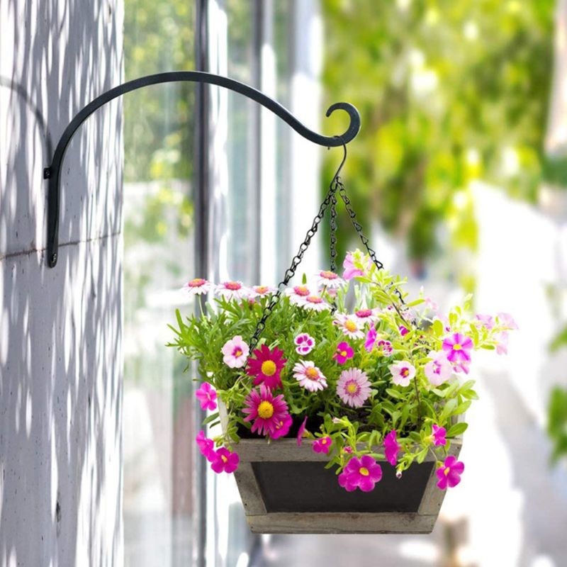 Maceta nórdica de flor para colgar en pared, soporte de planta, gancho para soporte, decoración de balcón
