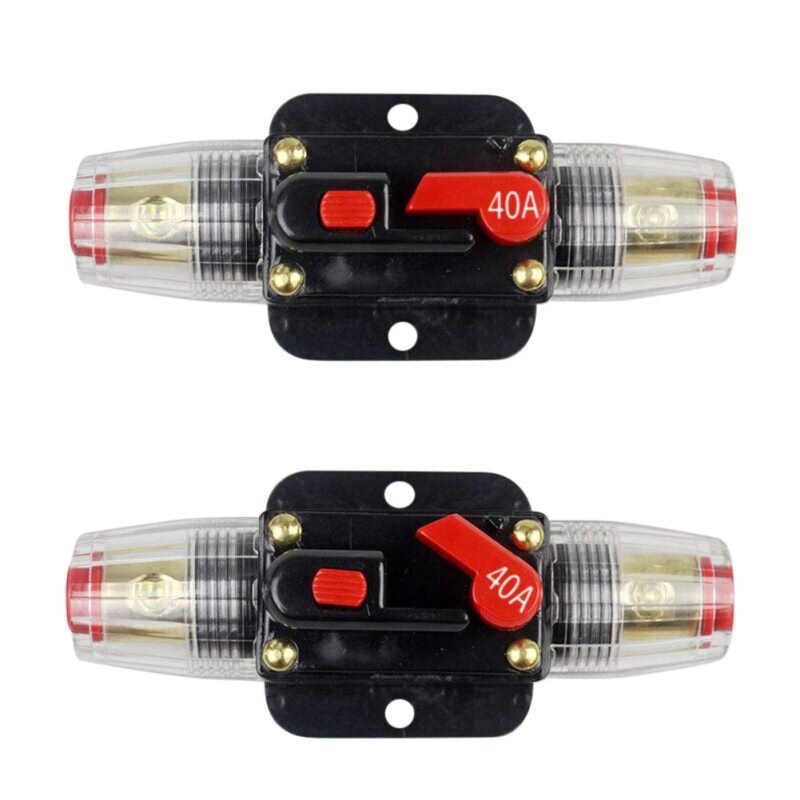 12v dc 20a-100a amp billjud video solenergi inline strömskydd strömbrytare säkringshållare försäkring strömbrytare säkerhet