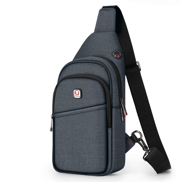 BALANG Crossbody Tassen voor Mannen Messenger Bag Borst Pak Toevallige Zak Waterdichte Nylon Schouderriem Pack: C10A-LinenBlue-Large