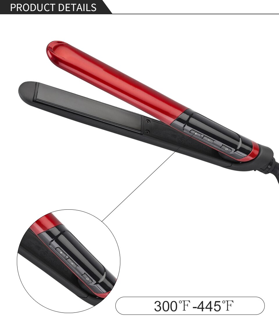 LCD Display 2-in-1 ceramic coating Hair straightener Flat Iron Straightening Irons Styling Tools With Fast Warm-up Thermal