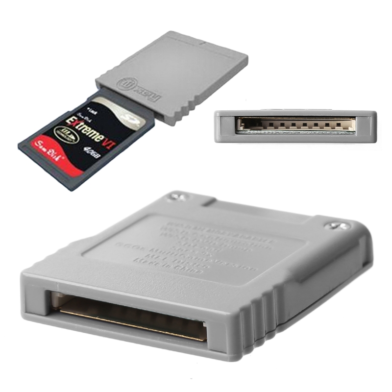 SD Speicher Blitz Karte Kartenleser Konverter Adapter Für Nintendo Wii NGC Konsole