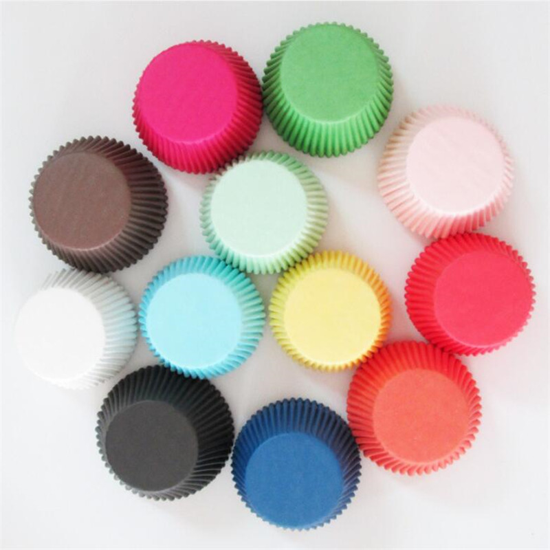 100 Stks/partij Pure White Cupcake Liners Food Grade Papier Cup Cake Bakken Cup Muffin Keuken Cupcake Gevallen Cake Mallen