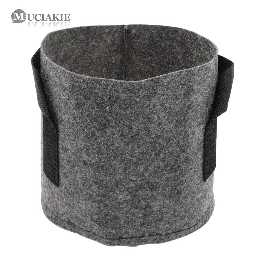 1/2/3/5/7/10 Gallon Garden Grow Bag with Handle Felt Grey Fabric Plant Planting Growing Box Vegetable Potato Round Pot Container