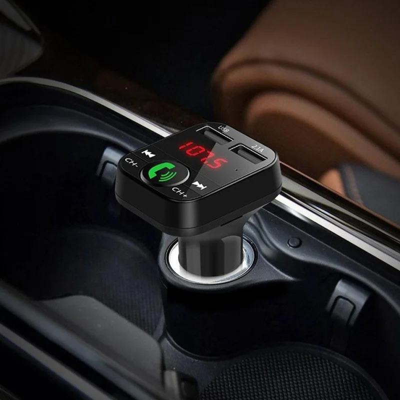 Bluetooth 5,0 fm Absender Auto Bausatz MP3-Modulator Spieler drahtlose Freis prec heinrich tung Audio--Empfänger Dual-USB-Schnell ladegerät 2.4a